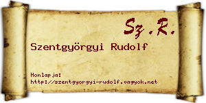Szentgyörgyi Rudolf névjegykártya